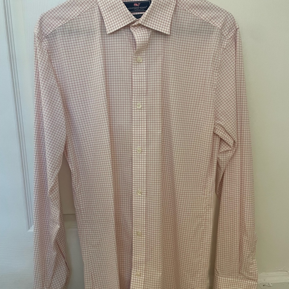 Vineyard Vines Red Checkered Dress Shirt